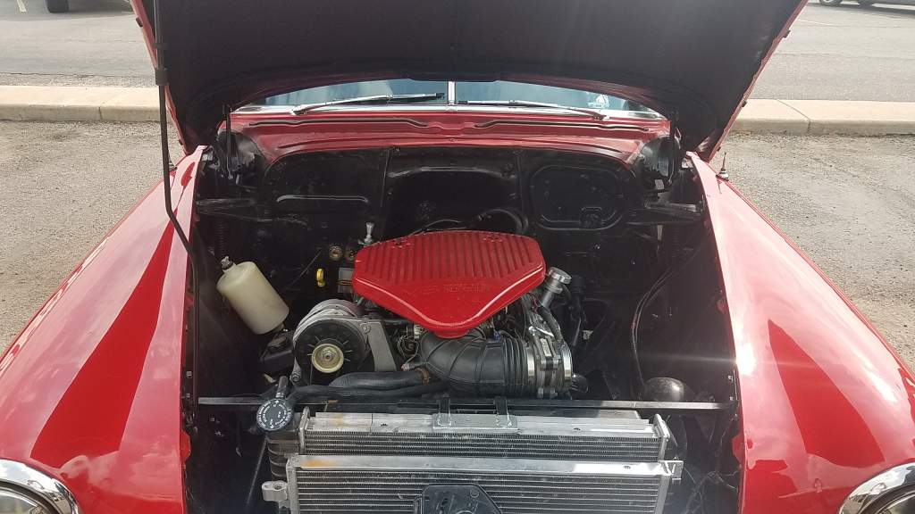 Engine of a beautiful '54 Chevy Deluxe