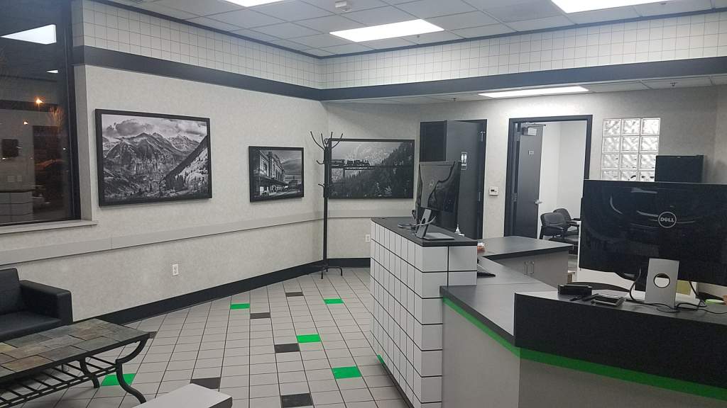 New lobby is ready for customers.
