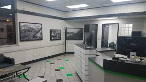 New lobby is ready for customers. 