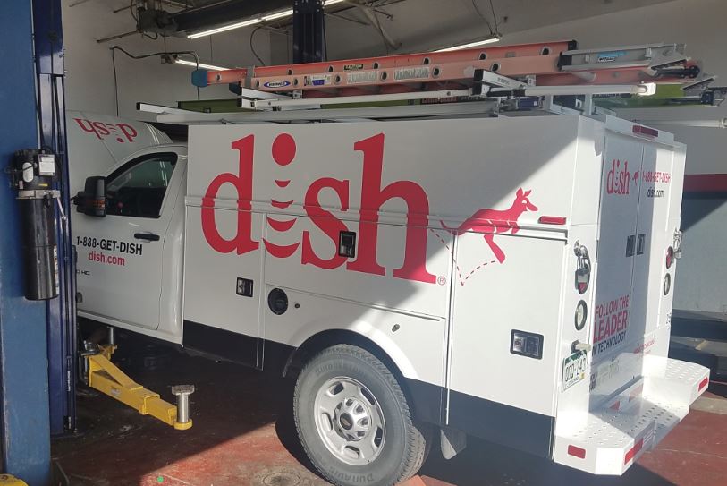 Dish fleet being serviced